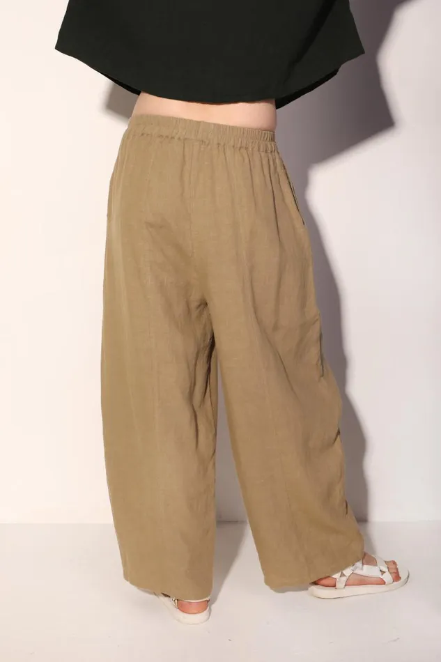 LF Markey Trousers Women Basic Linen Trouser Stone