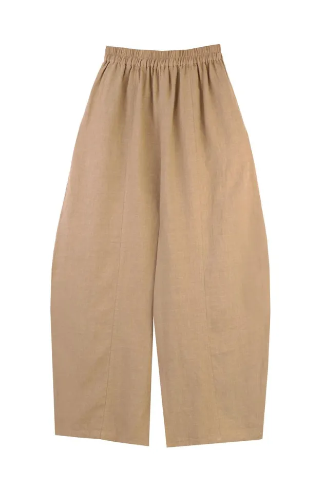 LF Markey Trousers Women Basic Linen Trouser Stone