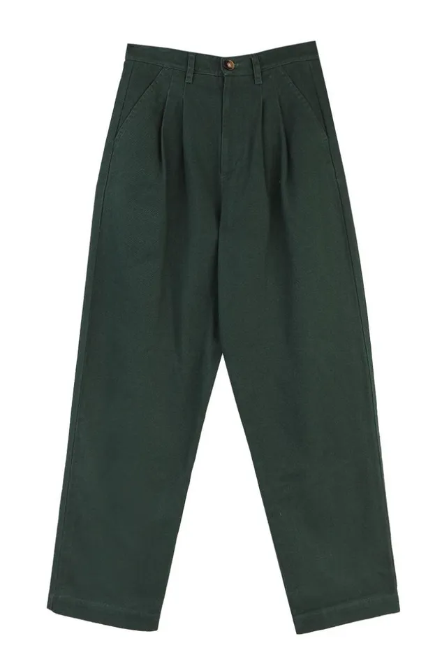 LF Markey Trousers Women Classic Slacks Forest Green