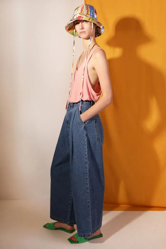 LF Markey Trousers Women Myles Jean Mid Blue