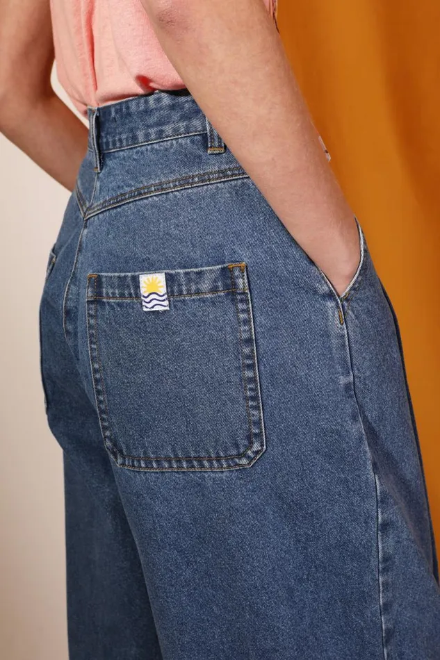 LF Markey Trousers Women Myles Jean Mid Blue