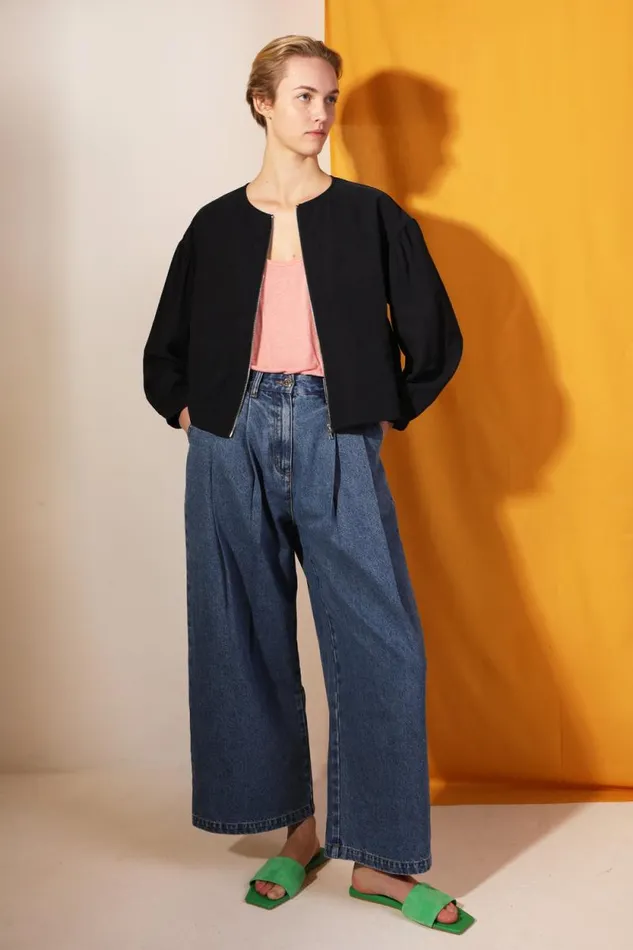 LF Markey Trousers Women Myles Jean Mid Blue