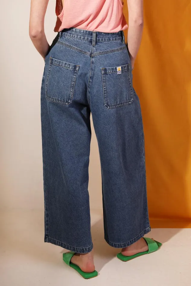 LF Markey Trousers Women Myles Jean Mid Blue