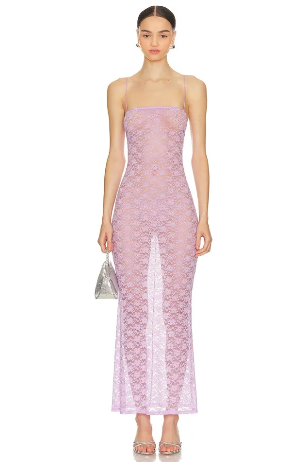 Lia Sheer Gown Lilac Purple Women Lovers Friends Dresses