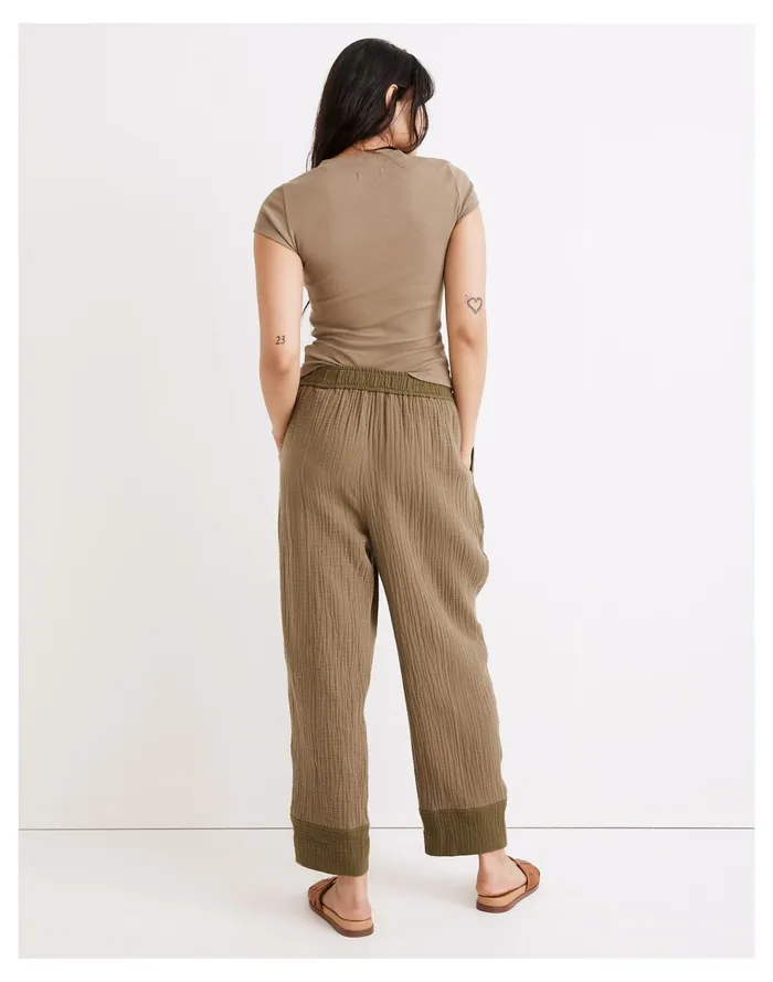 Lightspun Pull On Balloon Pants In Colorblock Distant Surplus Women Madewell Pants