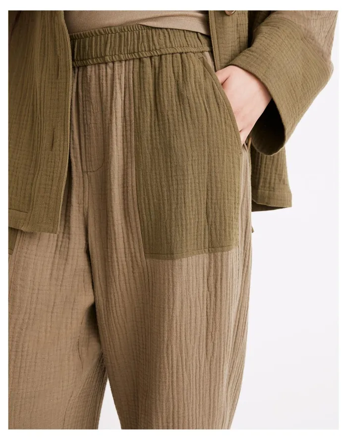 Lightspun Pull On Balloon Pants In Colorblock Distant Surplus Women Madewell Pants