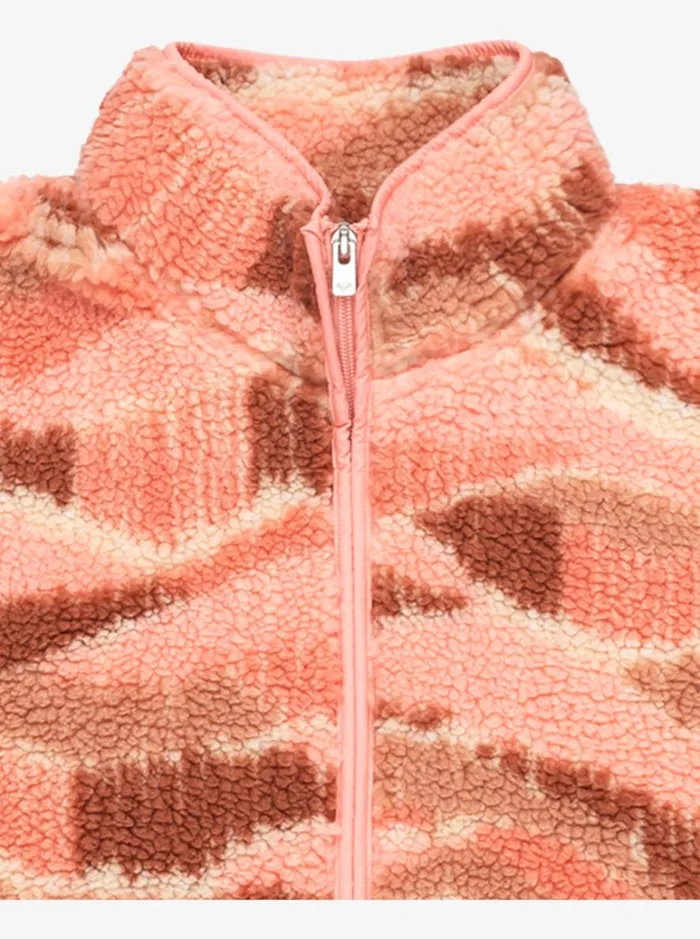 Like Electricity 8211 Full Zip Polar Jacket For Girls 4 8211 16 Candlelight Peach Dune Kids Roxy Sweatshirts and Hoodies