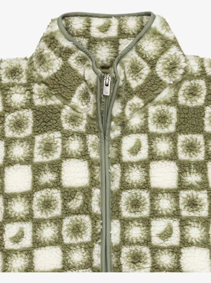 Like Electricity 8211 Full Zip Polar Jacket For Girls 4 8211 16 Oil Green Sun Square Polar Kids Roxy Sweatshirts and Hoodies