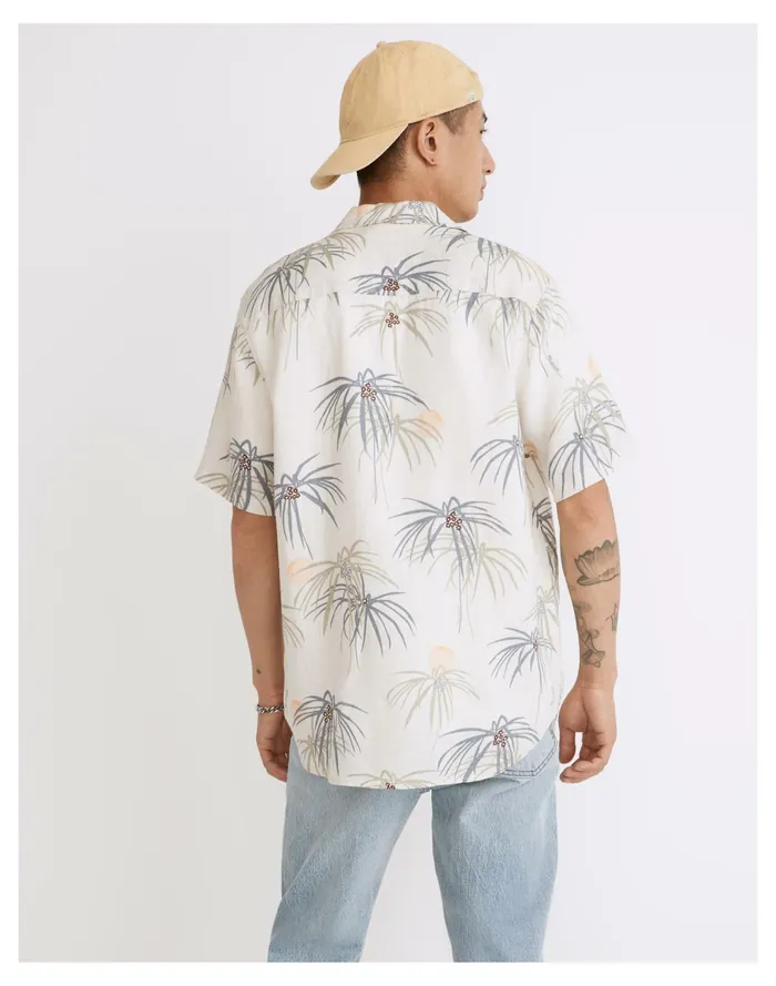 Linen Easy Short Sleeve Shirt In Print Vintage Linen Men Madewell Shirts Linen Easy Short Sleeve Shirt In Print Vintage Linen Men Madewell Shirts