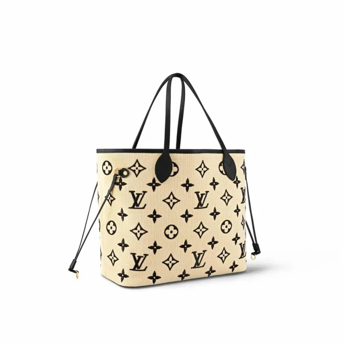 Louis Vuitton M22838 Neverfull MM Lotus Cotton Black Beige 8211 Louis Vuitton Handbag Store Women Louis Vuitton Neverfull Bag