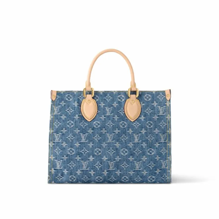 Louis Vuitton M46871 OnTheGo MM Denim Blue 8211 Louis Vuitton Handbag Store Women Louis Vuitton Onthego Bag