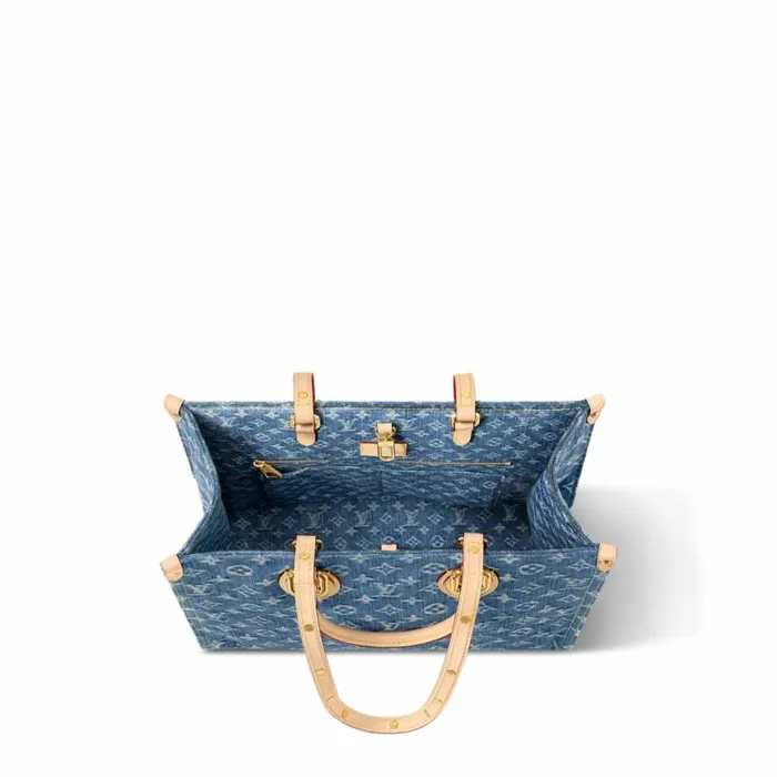 Louis Vuitton M46871 OnTheGo MM Denim Blue 8211 Louis Vuitton Handbag Store Women Louis Vuitton Onthego Bag