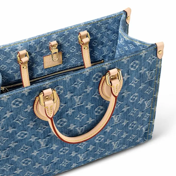 Louis Vuitton M46871 OnTheGo MM Denim Blue 8211 Louis Vuitton Handbag Store Women Louis Vuitton Onthego Bag