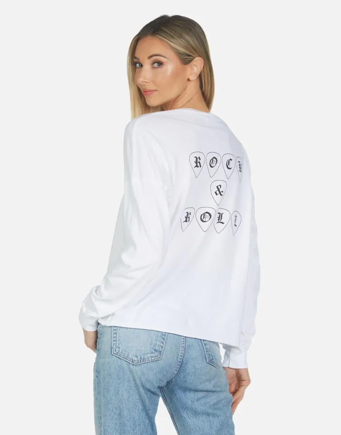 Luella Music Skull White Women039s Lauren Moshi Long Sleeve