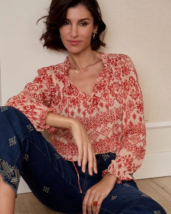 Lurex Anica Blouse Tile Women Polin Et Moi Blouses And Shirts