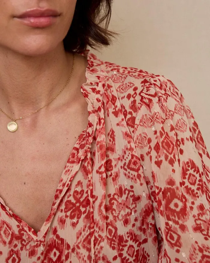 Lurex Anica Blouse Tile Women Polin Et Moi Blouses And Shirts Lurex Anica Blouse Tile Women Polin Et Moi Blouses And Shirts
