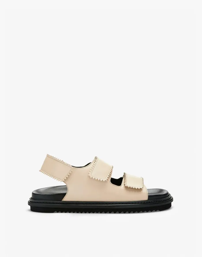 Maguire Leather Tavira Sandals Cream Women Madewell Sandals