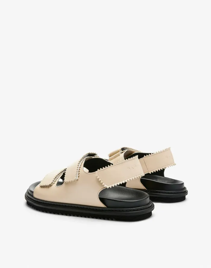 Maguire Leather Tavira Sandals Cream Women Madewell Sandals