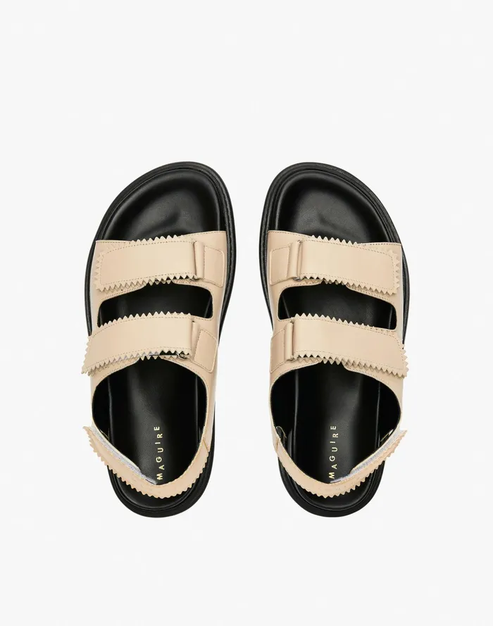 Maguire Leather Tavira Sandals Cream Women Madewell Sandals