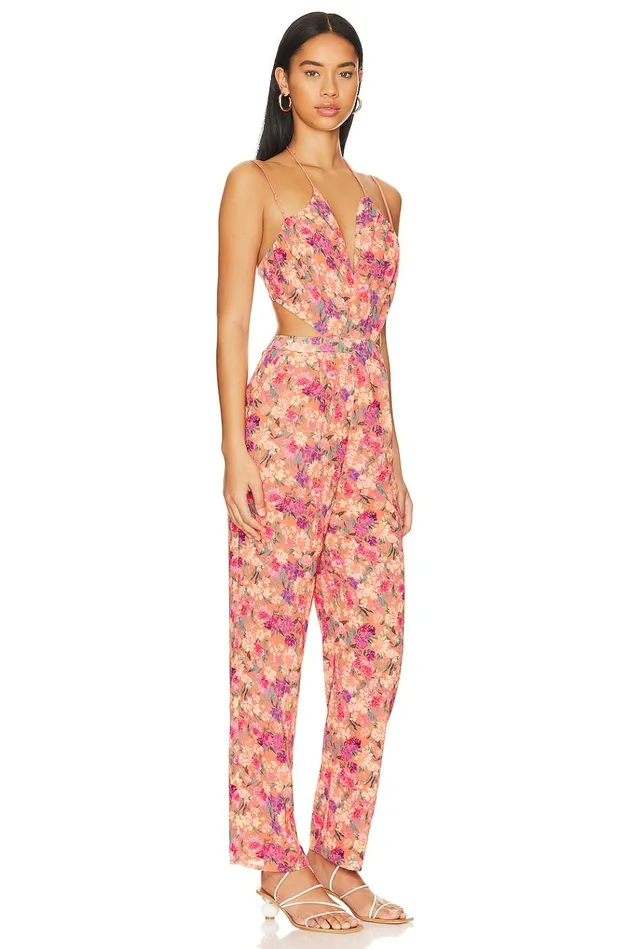 Makena Jumpsuit Impressionist Floral Women Lovers Friends Jumpsuits
