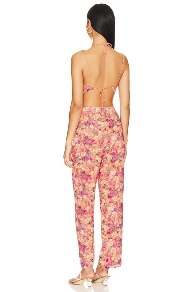 Makena Jumpsuit Impressionist Floral Women Lovers Friends Jumpsuits