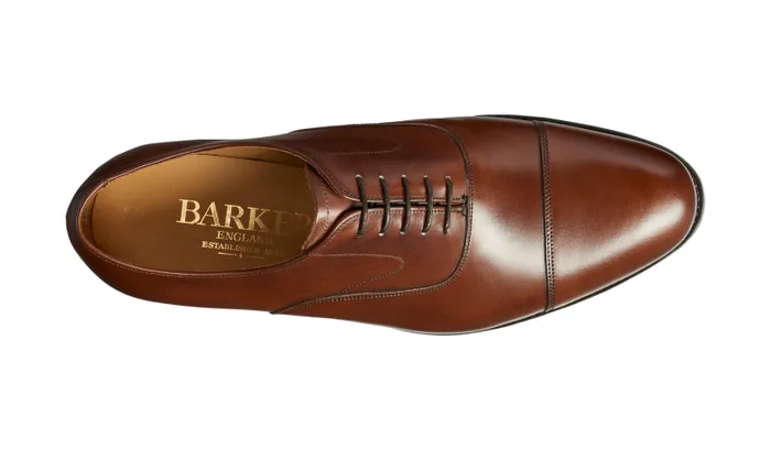 Malvern 8211 Dark Walnut Calf Mens Barker Shoes Mens Oxfords