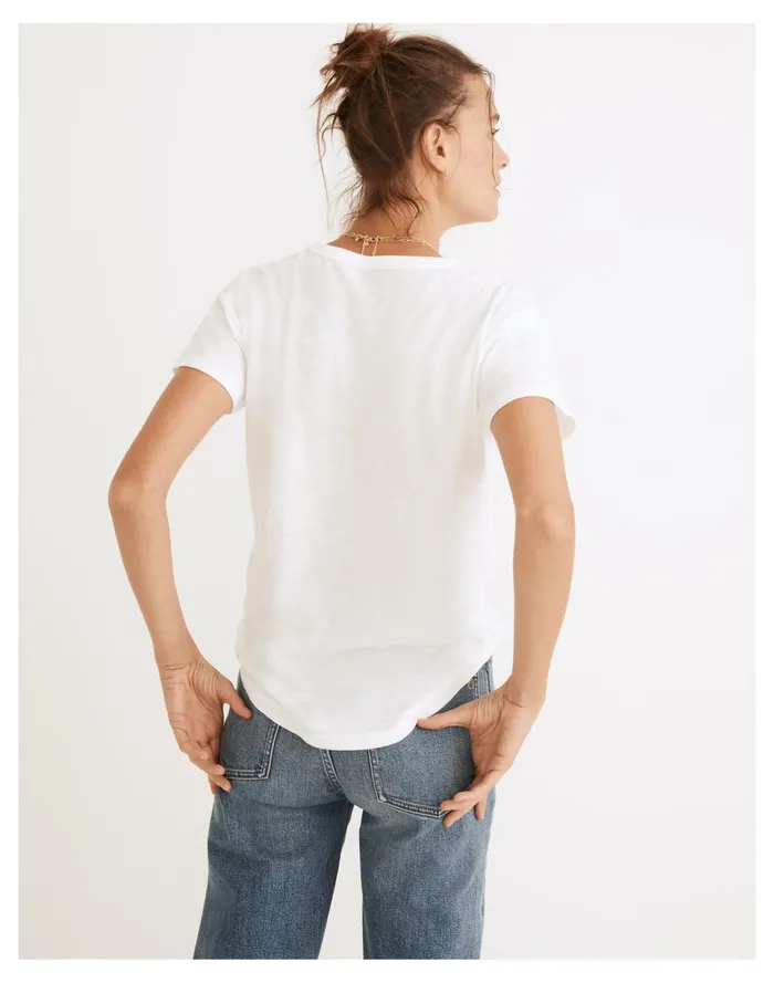Mama Embroidered Whisper Cotton Rib Crewneck Tee Mama Emb Women Madewell Tees