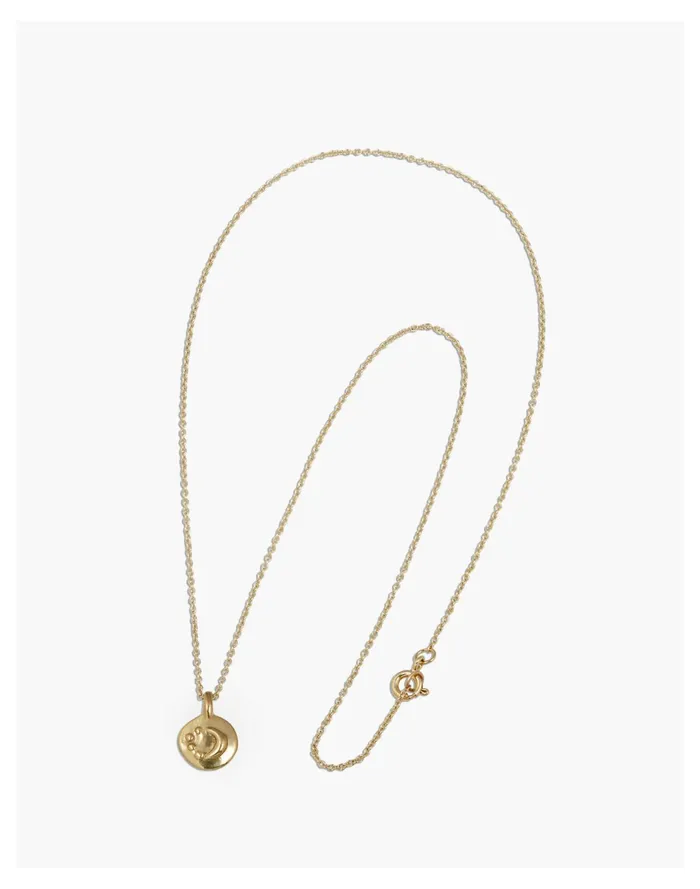 Marisa Mason Virginia Moon Necklace Brass Women Madewell Necklaces