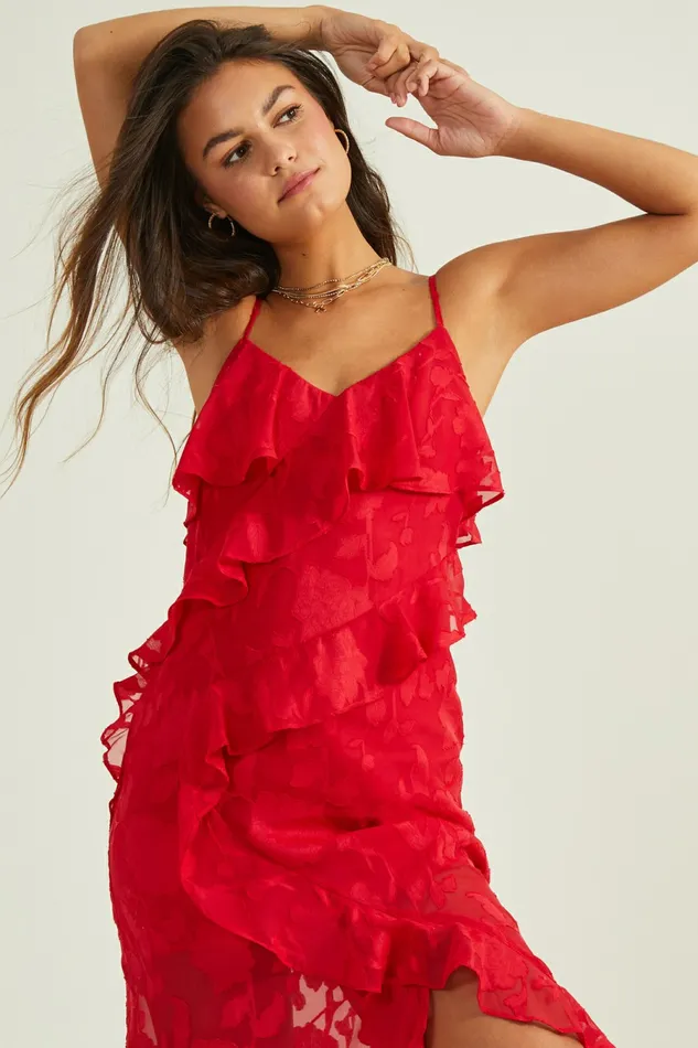 Maxi Midi Women Anita Asymmetrical Ruffle Dress Altar8217d State