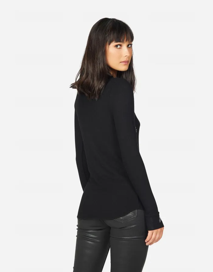 McKinley Mini Crystal Cross Bone Skulls Black Women039s Lauren Moshi Long Sleeve McKinley Mini Crystal Cross Bone Skulls Black Women039s Lauren Moshi Long Sleeve