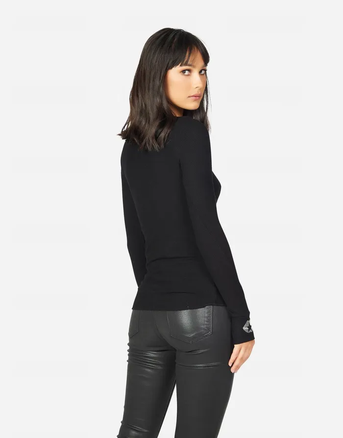 McKinley Star Lip Elements Black Women039s Lauren Moshi Long Sleeve
