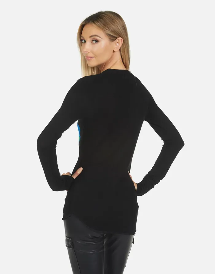 McKinley X World Peace Lips Black Women039s Lauren Moshi Long Sleeve
