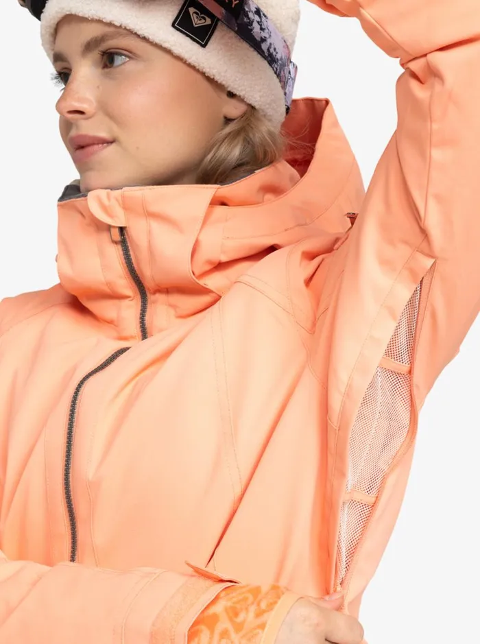 Meade 8211 Snow Jacket Peach Pink Women Roxy Jackets and Coats