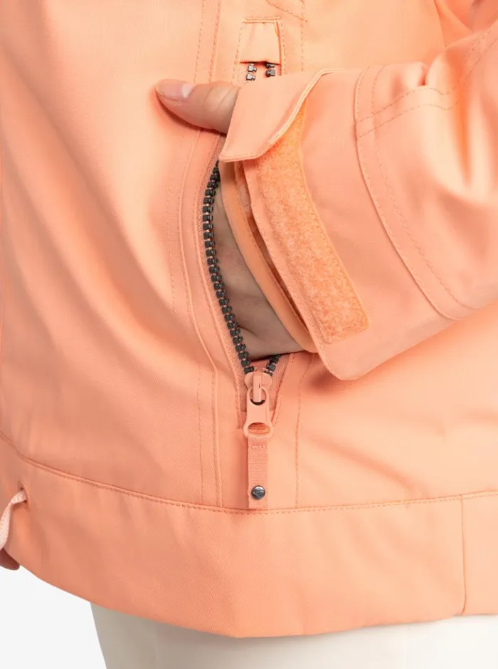 Meade 8211 Snow Jacket Peach Pink Women Roxy Jackets and Coats