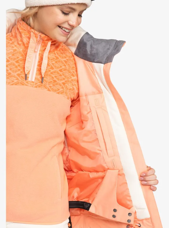 Meade 8211 Snow Jacket Peach Pink Women Roxy Jackets and Coats