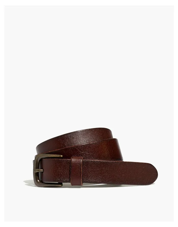 Medium Leather Belt Rich Brown Men Madewell Belts