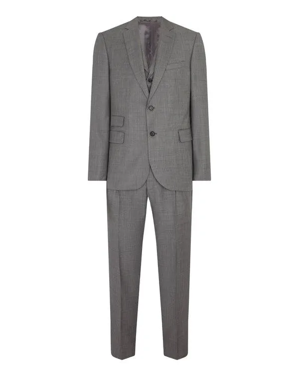 Men 007 Woven 3 Piece SuitIn Grey Grey NPeal Coats and Jackets