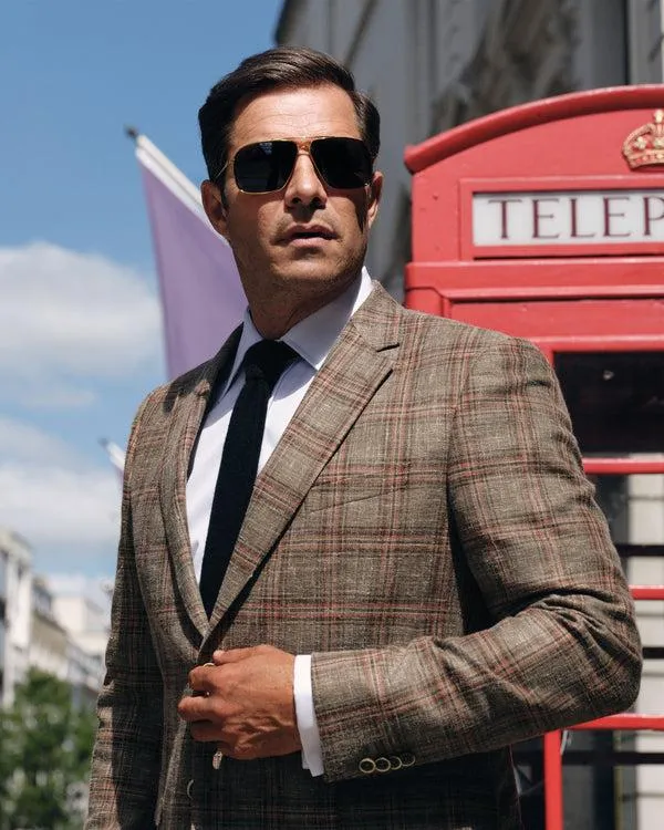 Men 007 Woven Check JacketIn Multi Multi NPeal Coats and Jackets