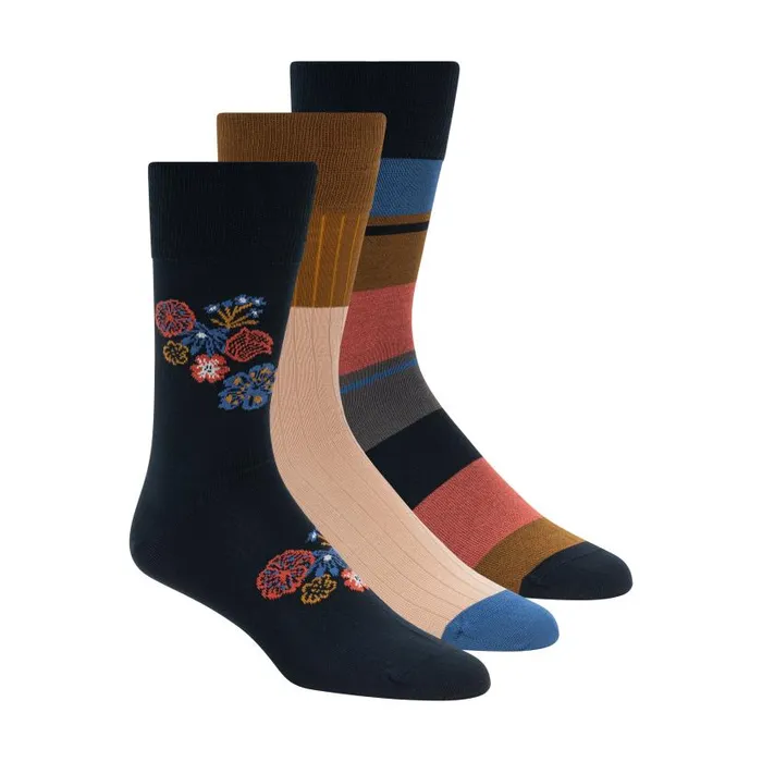 Men 3PK MENS NON TERRY DRESS CREW Black Scotch and Soda Underwear and Socks