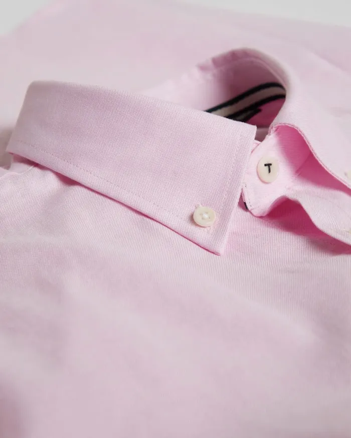 Men ALLARDO 8211 Long Sleeve Cotton Oxford Shirt Light Pink Ted Baker Shirts