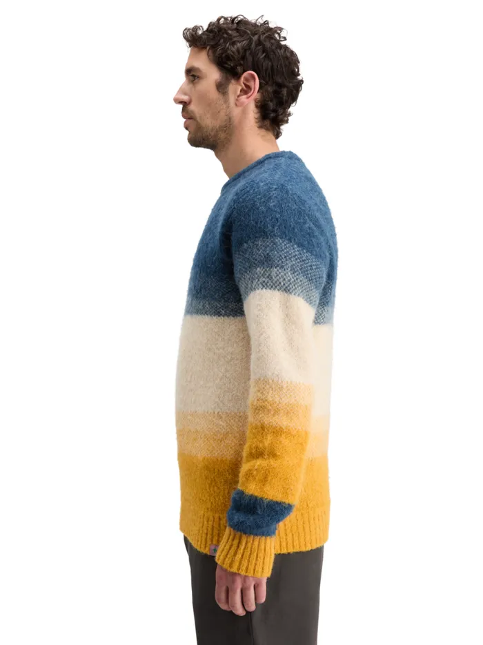 Men ALPACA WOOLBLEND SWEATER Yellow Blue Gradient Scotch and Soda Knitwear