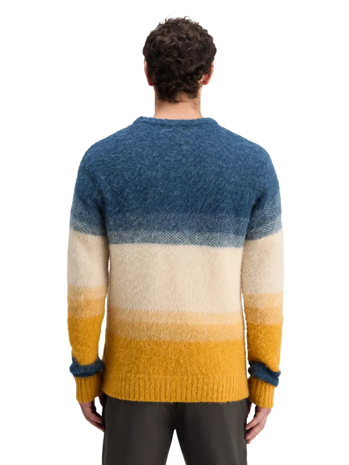 Men ALPACA WOOLBLEND SWEATER Yellow Blue Gradient Scotch and Soda Knitwear