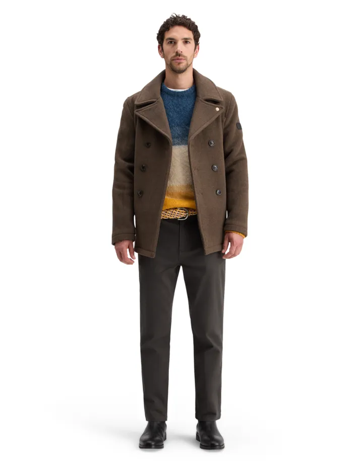 Men ALPACA WOOLBLEND SWEATER Yellow Blue Gradient Scotch and Soda Knitwear