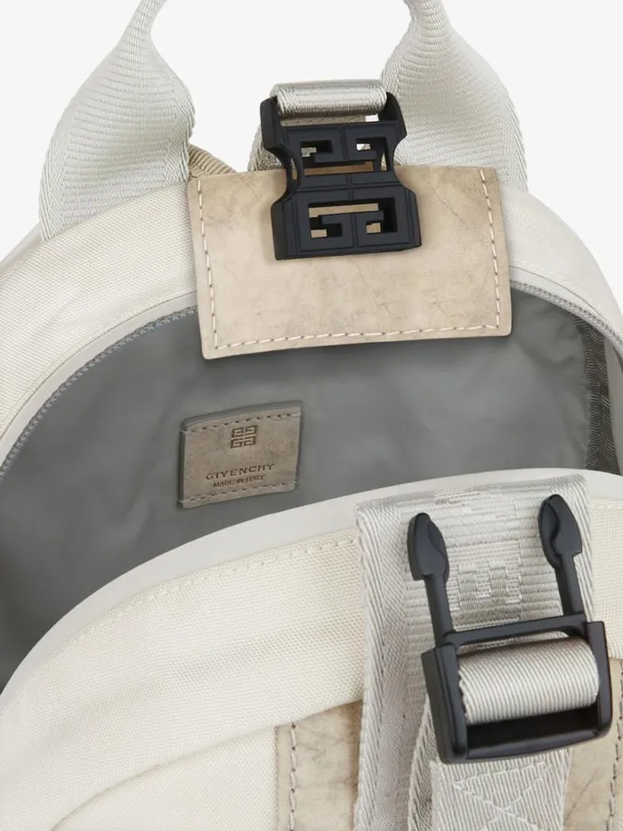 Men Backpacks Givenchy Small GTrail Backpack In Nubuck And Canvas Dust Grey