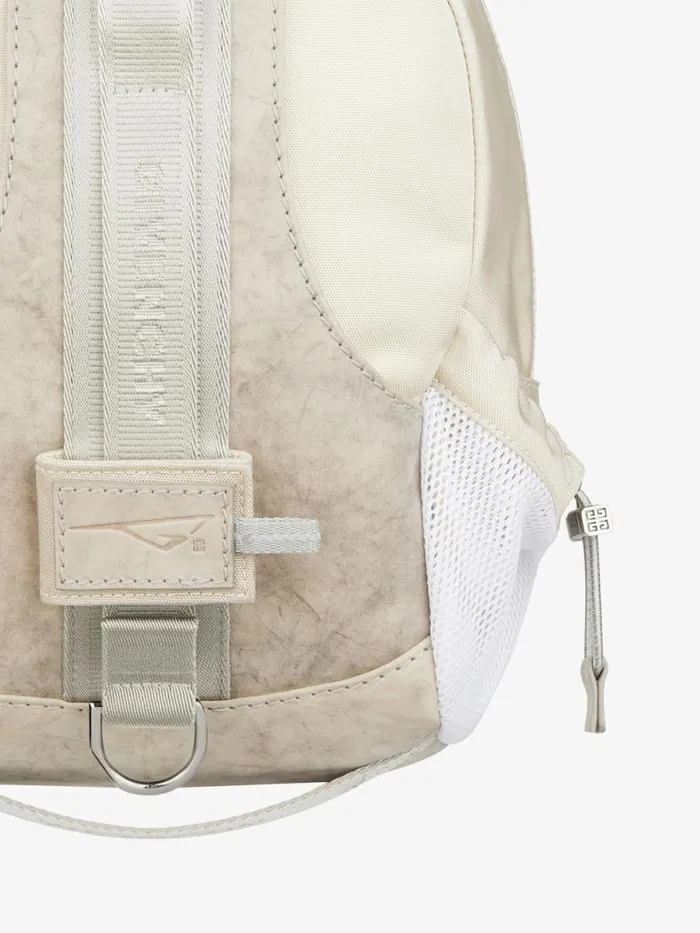 Men Backpacks Givenchy Small GTrail Backpack In Nubuck And Canvas Dust Grey