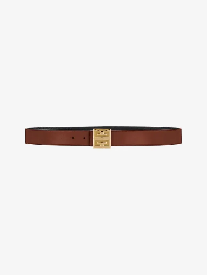 Men Belts Givenchy 4G Reversible Belt In Leather Brownblack