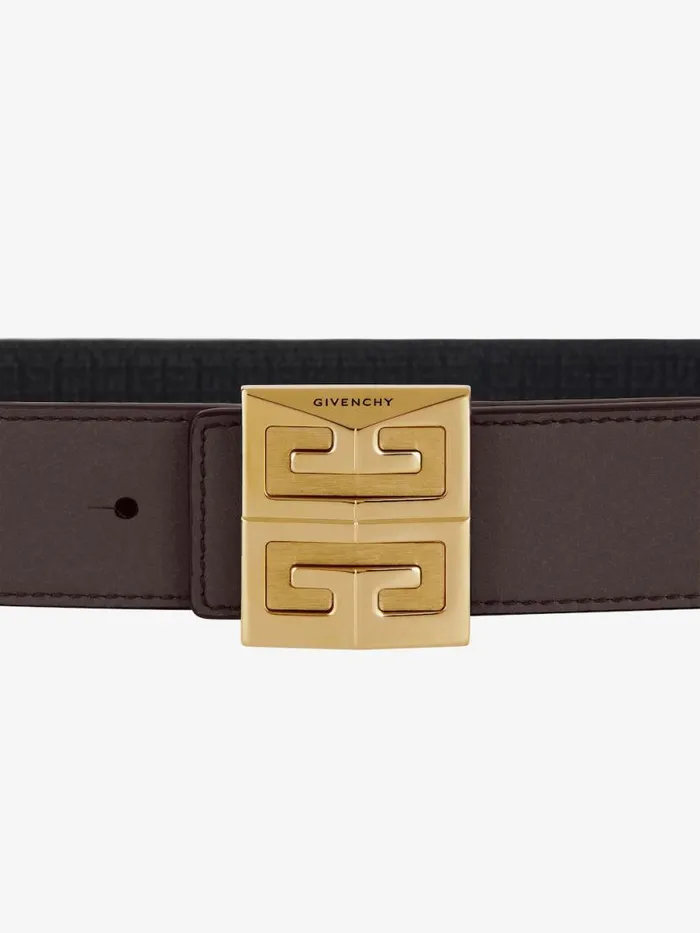 Men Belts Givenchy 4G Reversible Belt In Leather Brownblack