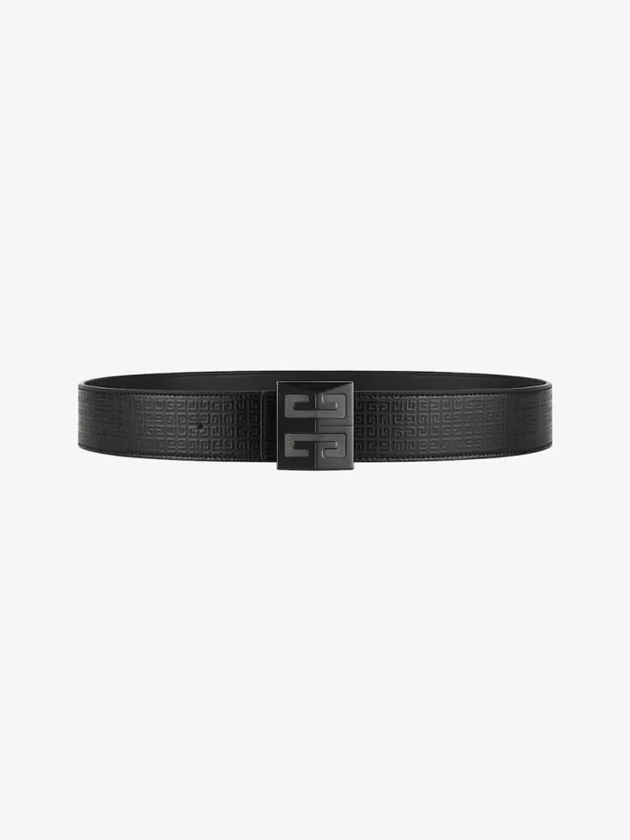 Men Belts Givenchy 4G Reversible Belt In Micro 4G Leather Black Men Belts Givenchy 4G Reversible Belt In Micro 4G Leather Black