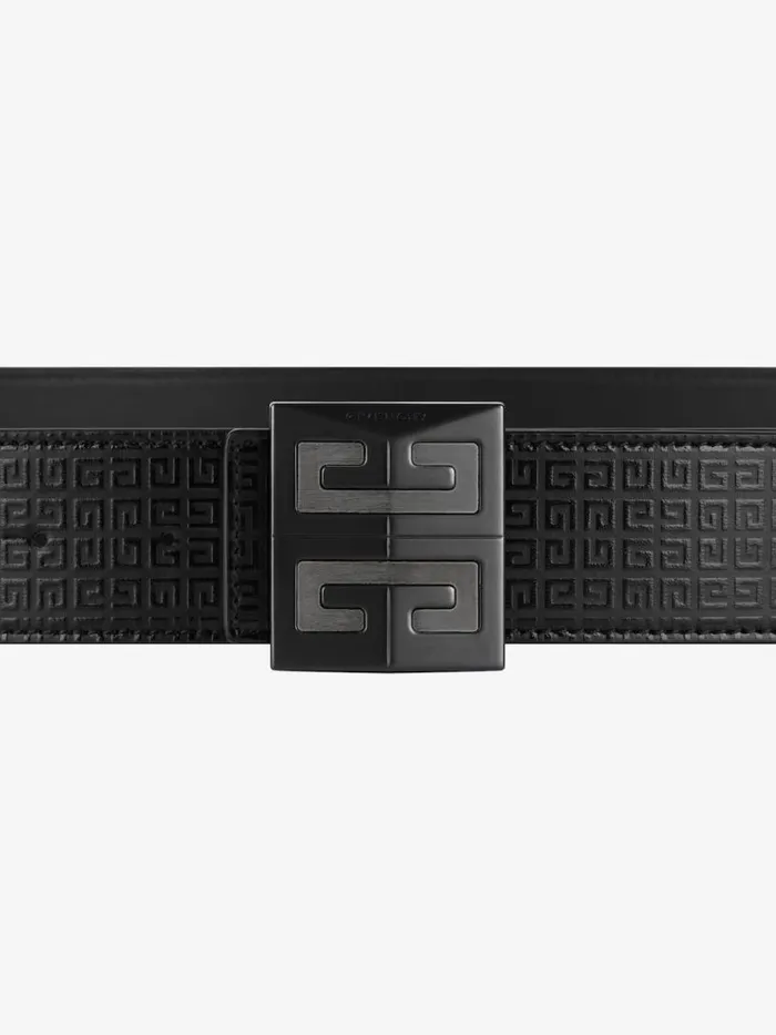 Men Belts Givenchy 4G Reversible Belt In Micro 4G Leather Black Men Belts Givenchy 4G Reversible Belt In Micro 4G Leather Black