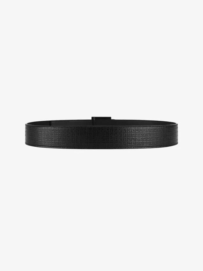 Men Belts Givenchy 4G Reversible Belt In Micro 4G Leather Black Men Belts Givenchy 4G Reversible Belt In Micro 4G Leather Black